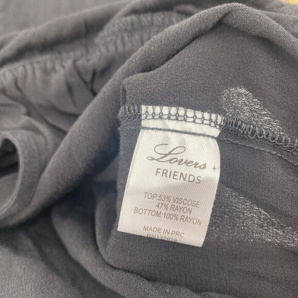 Lovers And Friends Size Small Vision Faux Wrap Long Sleeve V Neck Black Bodysuit - Picture 11 of 12